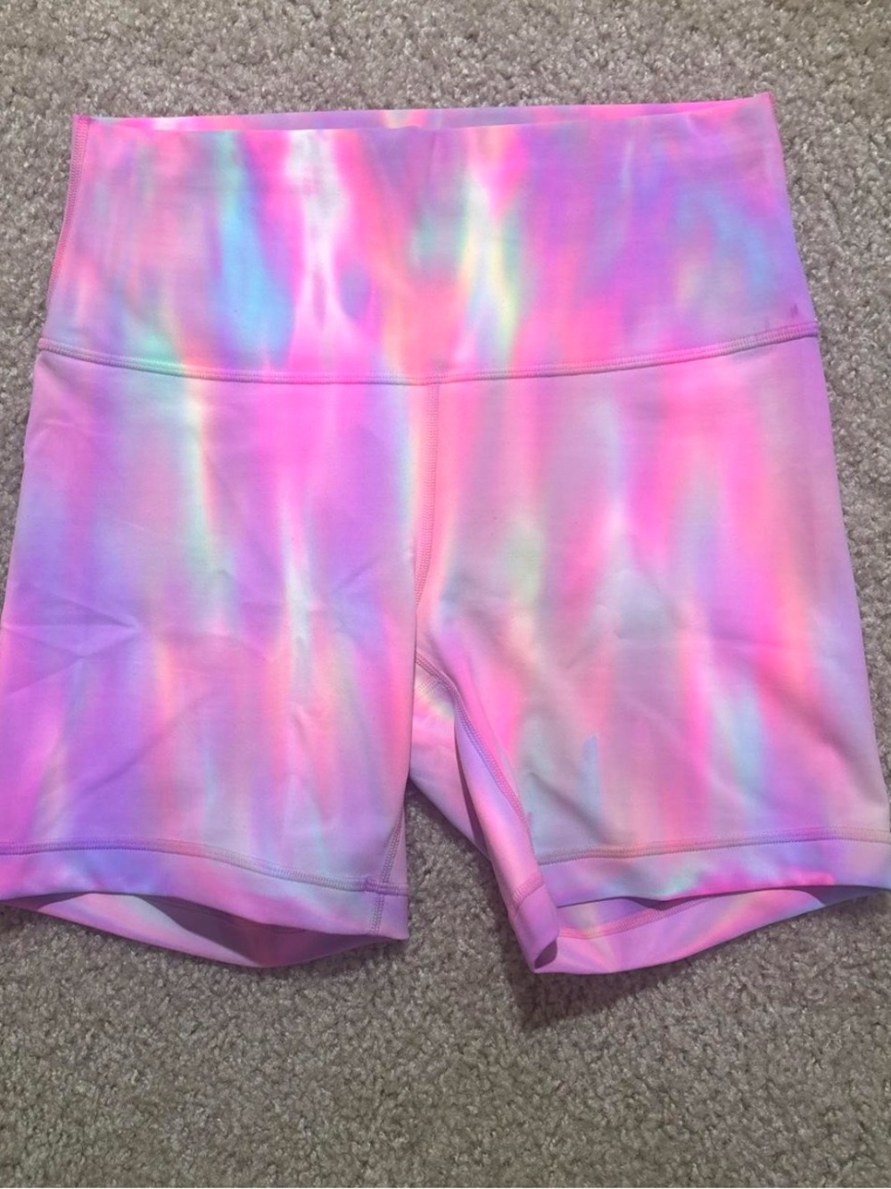 Lululemon🦄Wunder Train Short 6”🦄Psychedelic Multi Tie Dye Wash RAINBOW•NWOT• 8